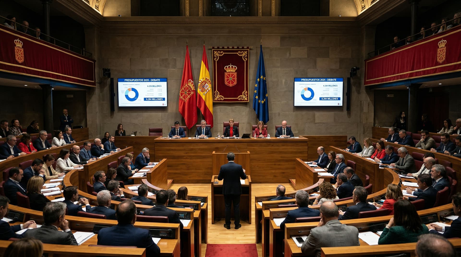 Navarra aprueba presupuestos 2025 por 6.284 millones de euros