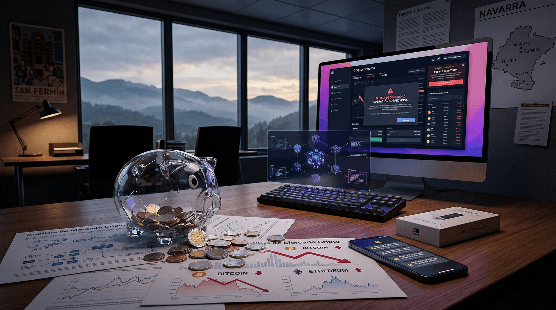 Estafas cripto vacían pensiones: 15 casos alertan a Navarra