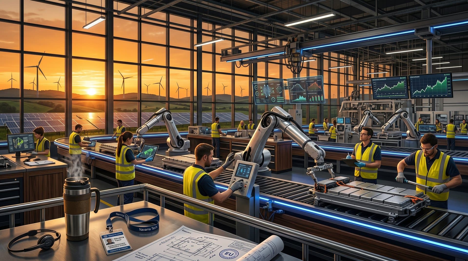 Fábrica VW Navarra integra IA robótica, renovables y crypto en producción moderna