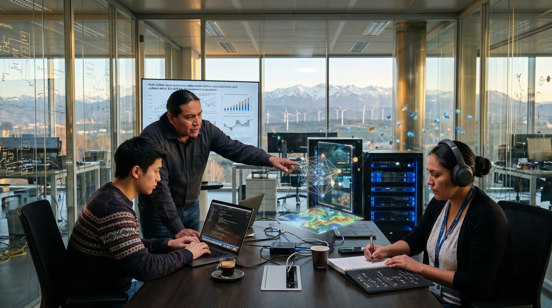 Ingenieros navarros y asiáticos colaboran en clúster tech Pamplona con visuales IA y servidores NVIDIA