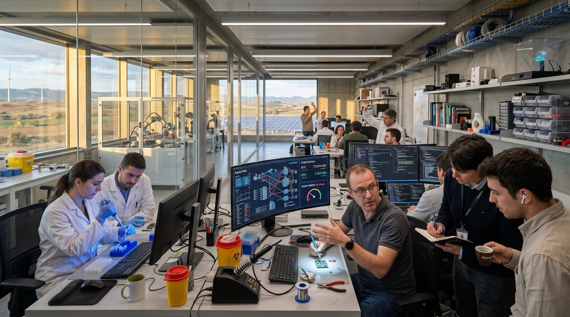 Investigadores en Polo Innovación Sangüesa analizan IA y biotech con vistas renovables navarras