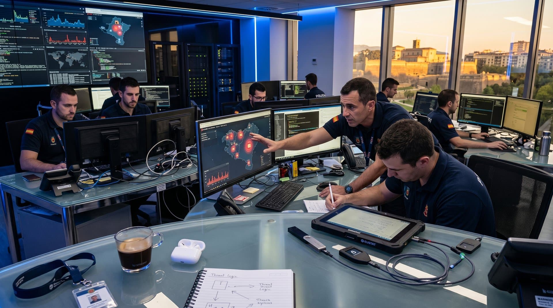 Centro ciberseguridad Policía Foral Navarra analiza amenazas invasión cripto Navarra con mapas blockchain, datos Eustat y wallets hardware en Pamplona
