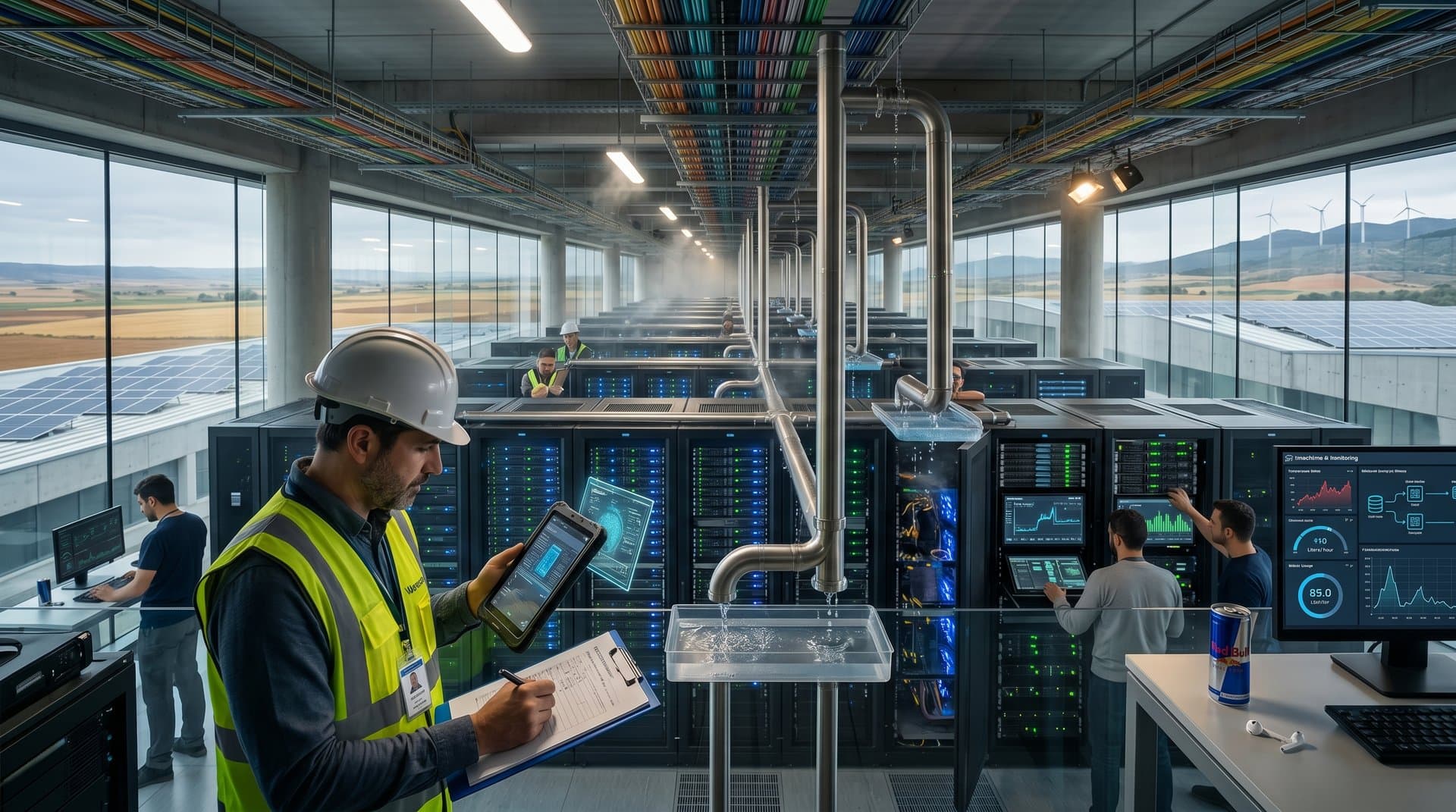 Data center Navarra enfriamiento agua IA cuenca Ebro