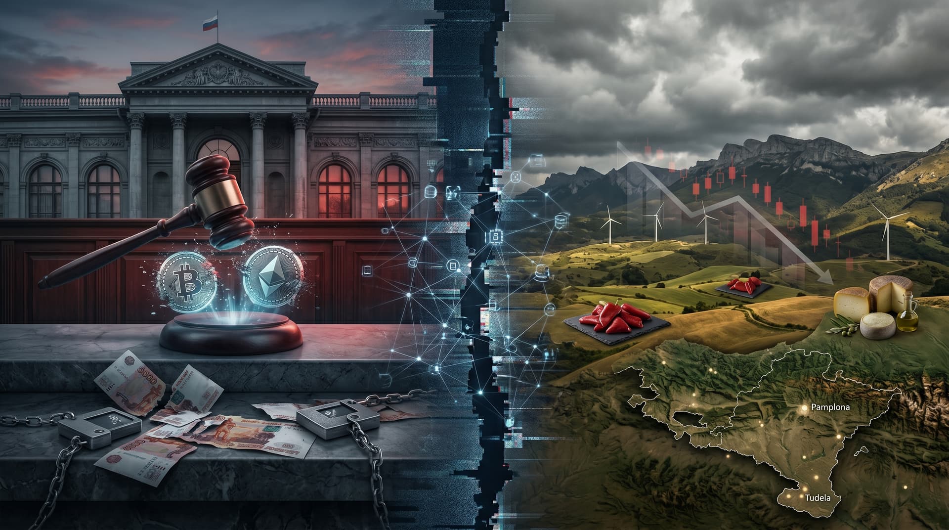 Penalizaciones cripto Rusia: multas 1M RUB provocan 8% ventas en Navarra