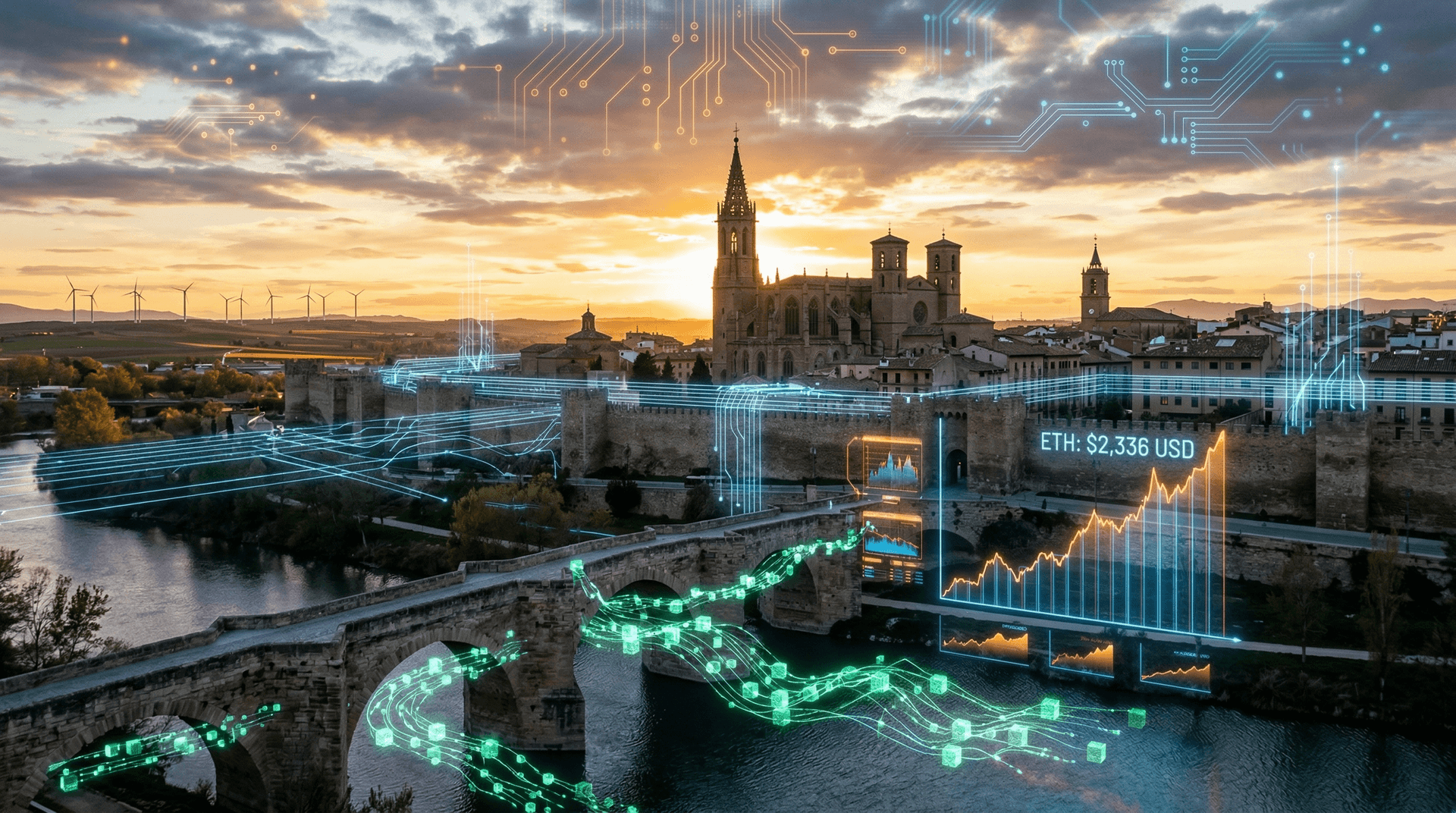 AGI Ethereum Navarra acelera: ETH sube 5% a 2.336 USD por Andreessen y adopción foral