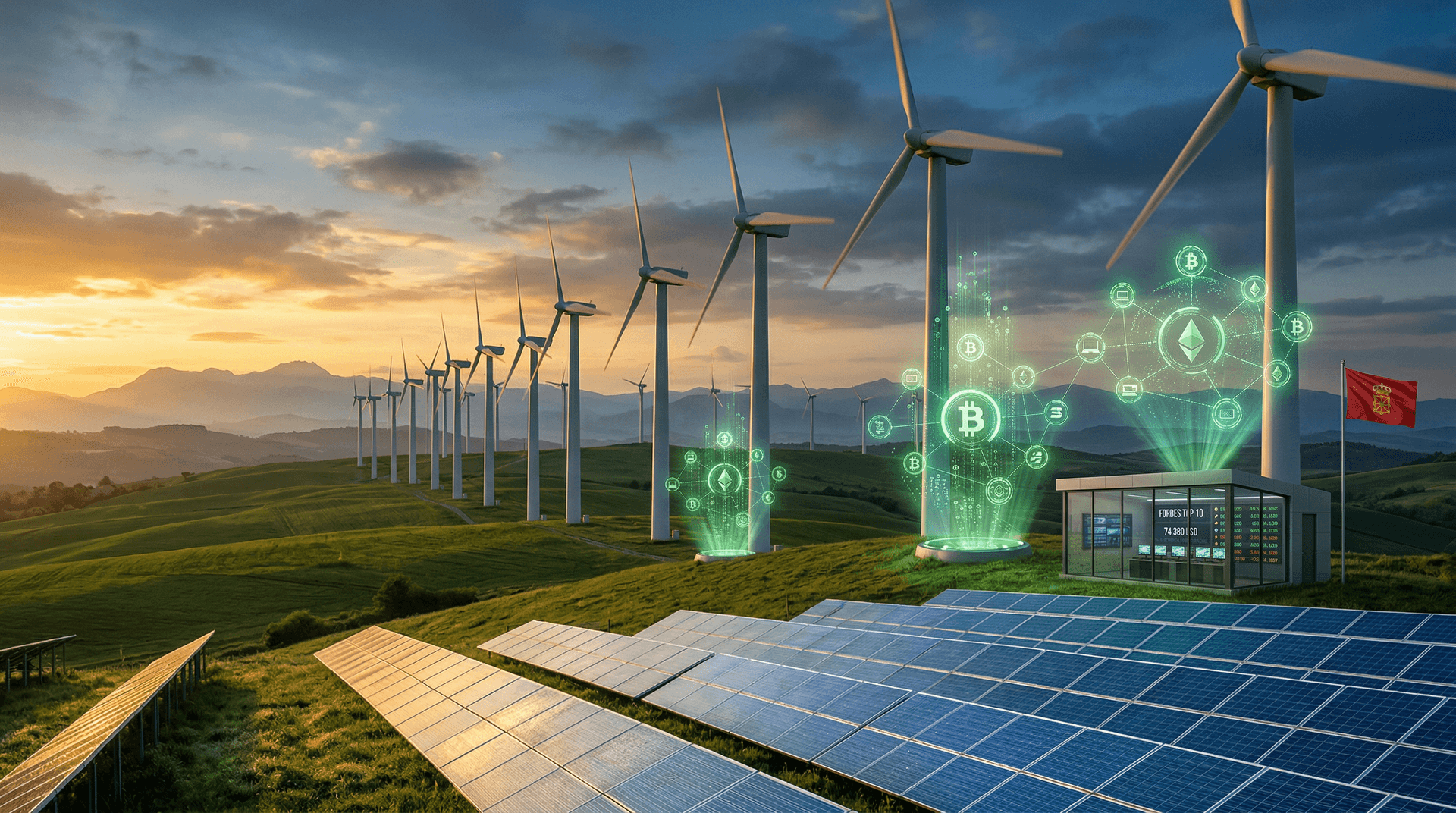 Top 10 Criptos Forbes 2026: BTC a 74.380 USD Impulsa Renovables Navarra