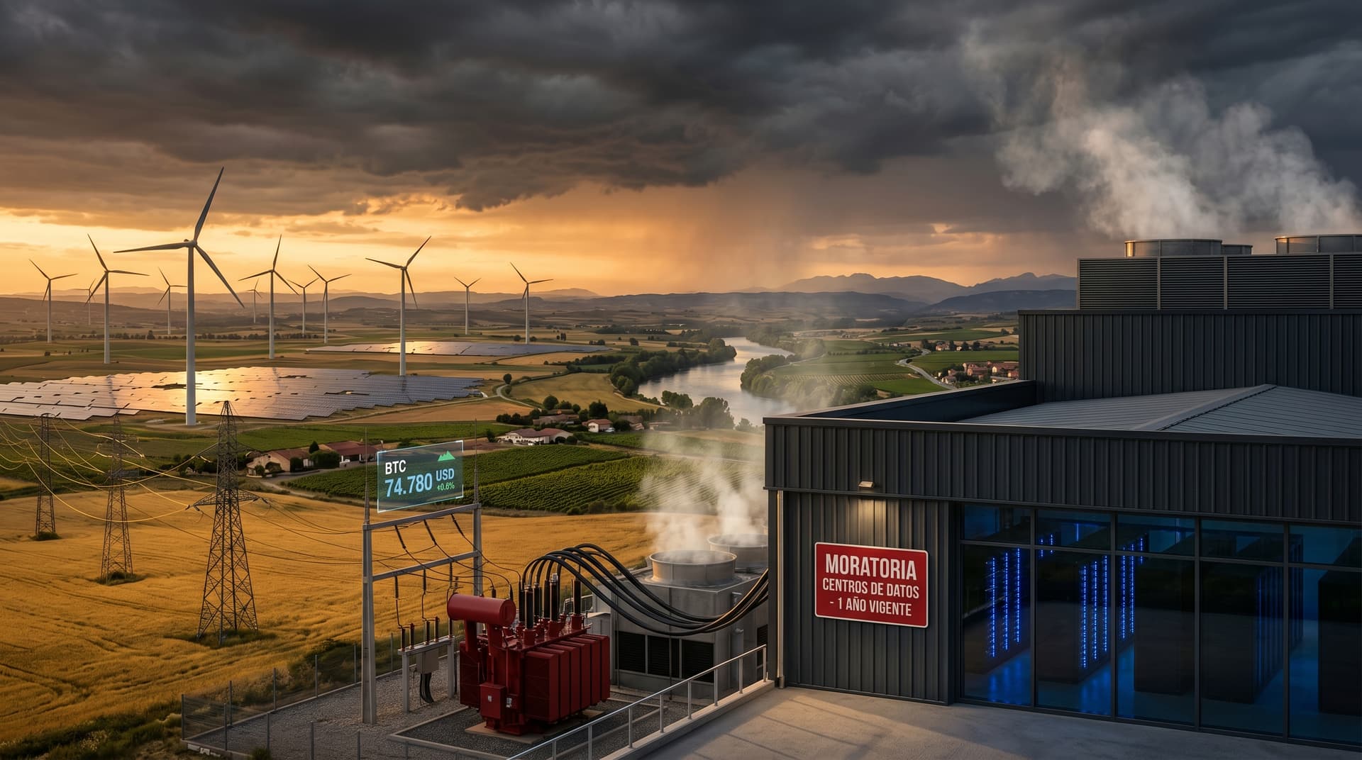 Moratoria de 1 año a centros de datos en Apex genera debate en Navarra con 80% renovables