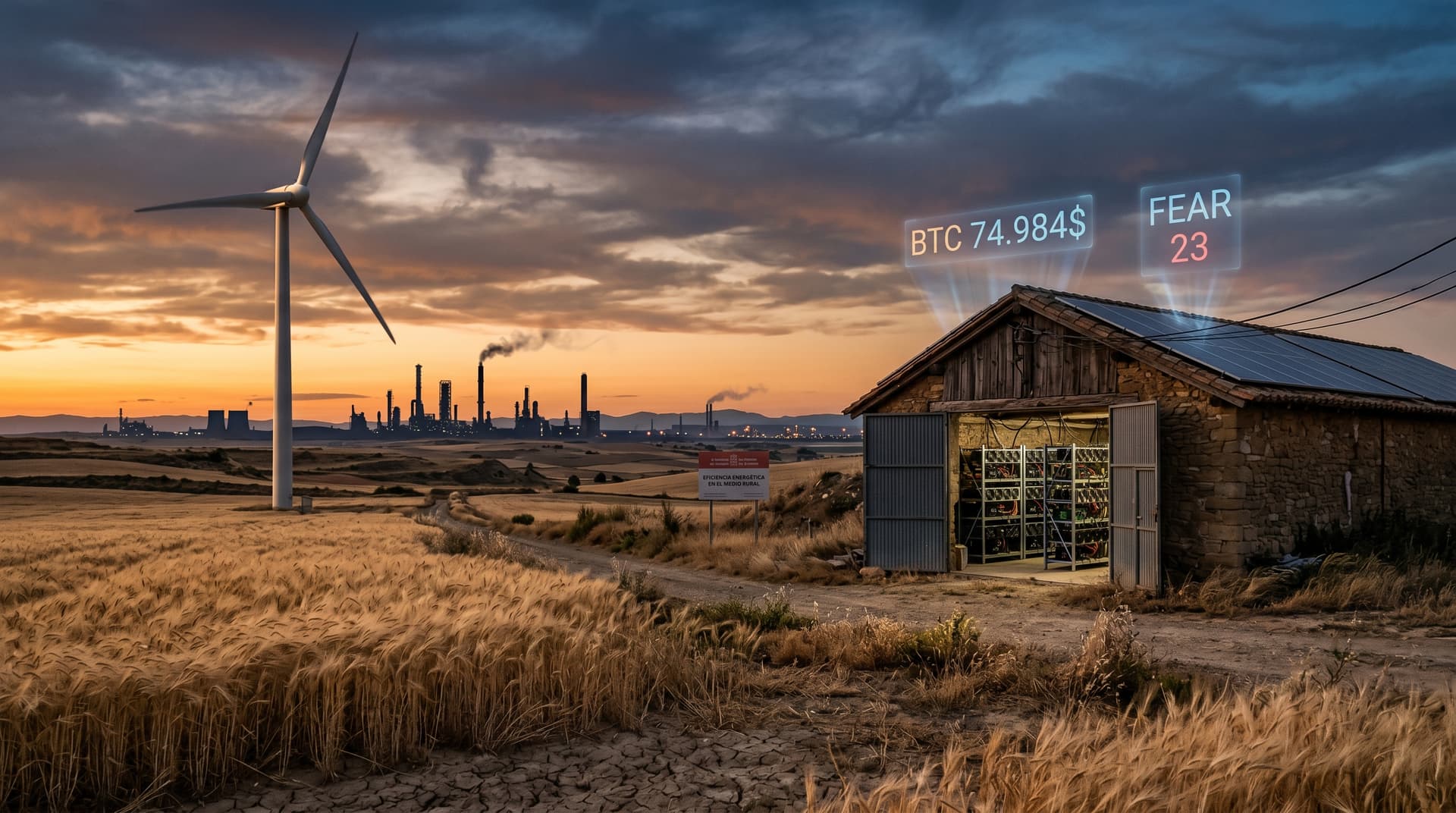 Subida petróleo eleva 15% costes cripto en Navarra