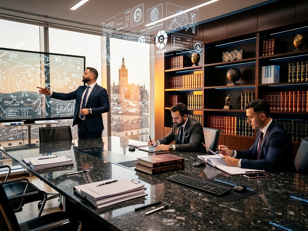 Abogados en sala high-tech de Universidad de Navarra analizan contratos deportivos con IA y terminales Bloomberg en Pamplona